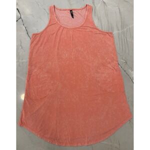 Torrid Sleep Womens 1 Plus Coral Mineral Wash Pocket Racerback Tank Nightgown